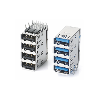 USB3.0AF 四层DIP弯脚